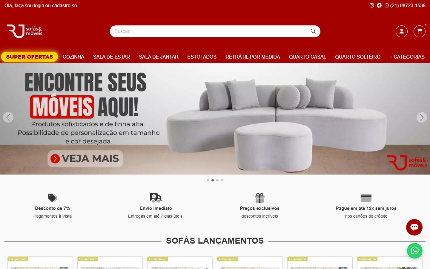 Miniatura do site RJ Sofás e Móveis